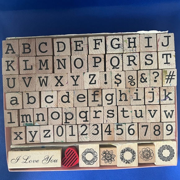 Alphabet Wooden Stamps - Picture 1 of 5